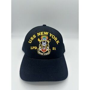 The Corps USS New York LPD 21 Logo Blue Baseball Cap Hat One‎ Size
